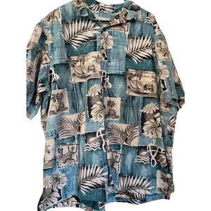 Bishop St Apparel Men's Tropical Hawaiian Collared Buttoned Shirt Size 3XL